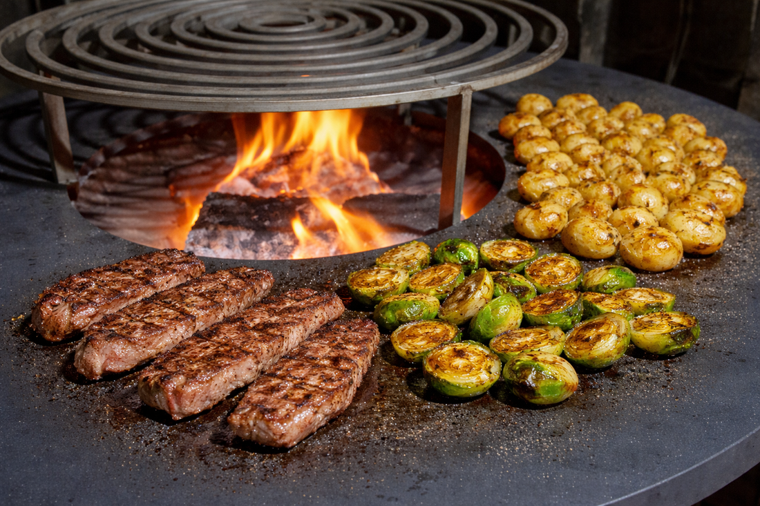 DF Grill ibérico secreto met spruitjes en mosterd